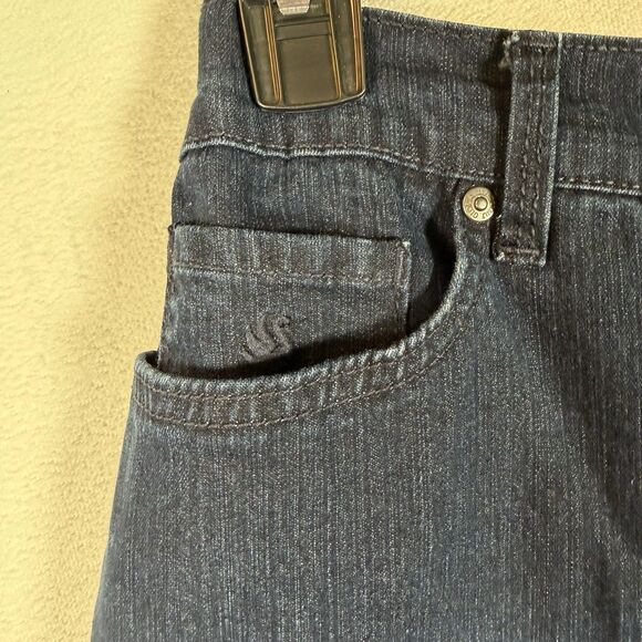 Gloria Vanderbilt Amanda Capri Jeans Womens 12 Blue Denim Stretch High Rise Elas - Picture 10 of 14